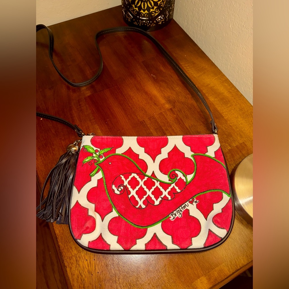 Brighton Christmas Love Dove Crossbody Purse